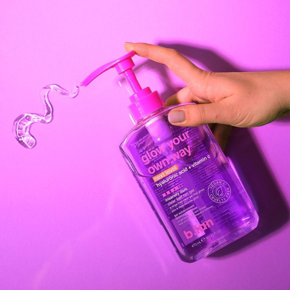 B.tan Glow Your Own Way Next Level Gel Autobronceador Transparente Ultra Oscuro 16.0 oz.