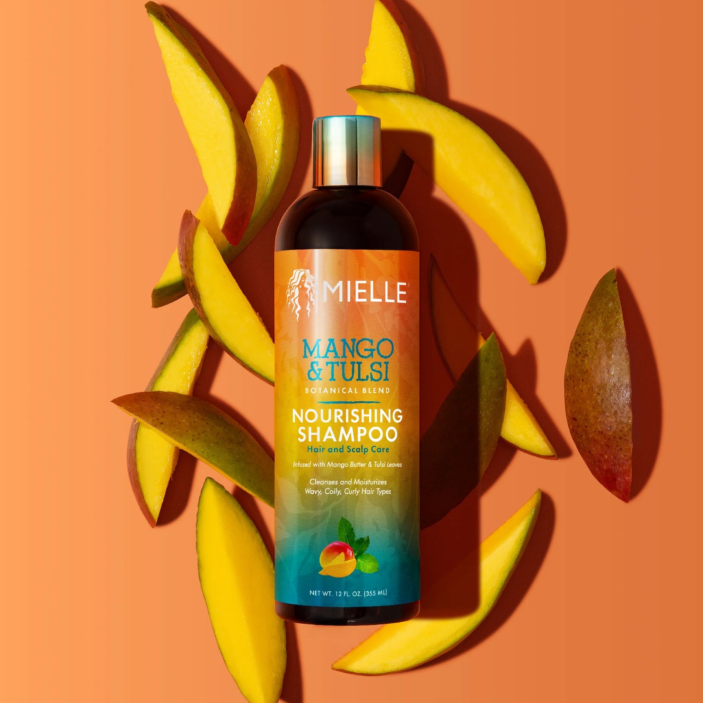 Shampoo NNutritivo de Mango y Tulsi de Mielle 12 oz / 355mL
