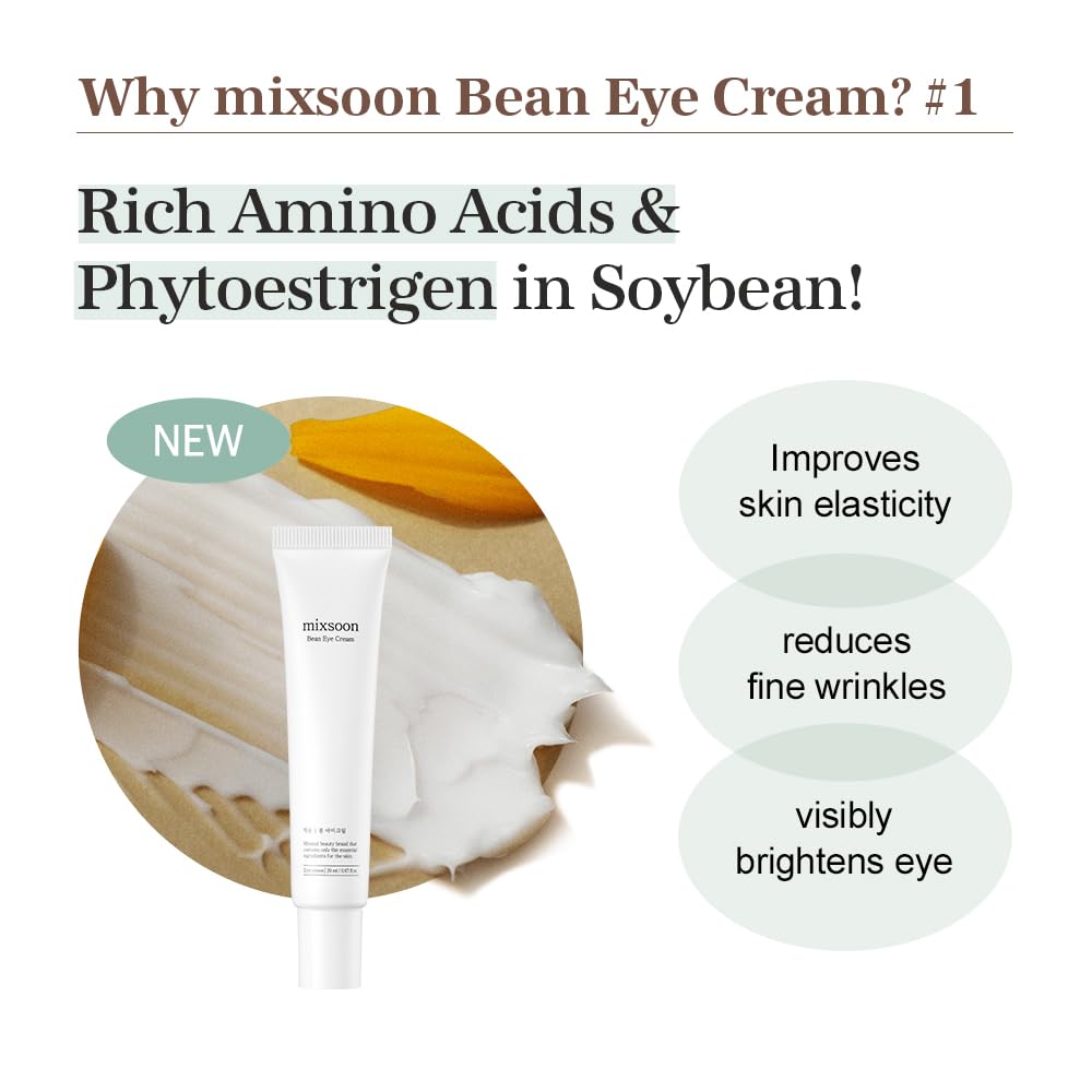 Creme para Olhos de Feijão com Feijões Suaves Calmantes da mixsoon 20ml