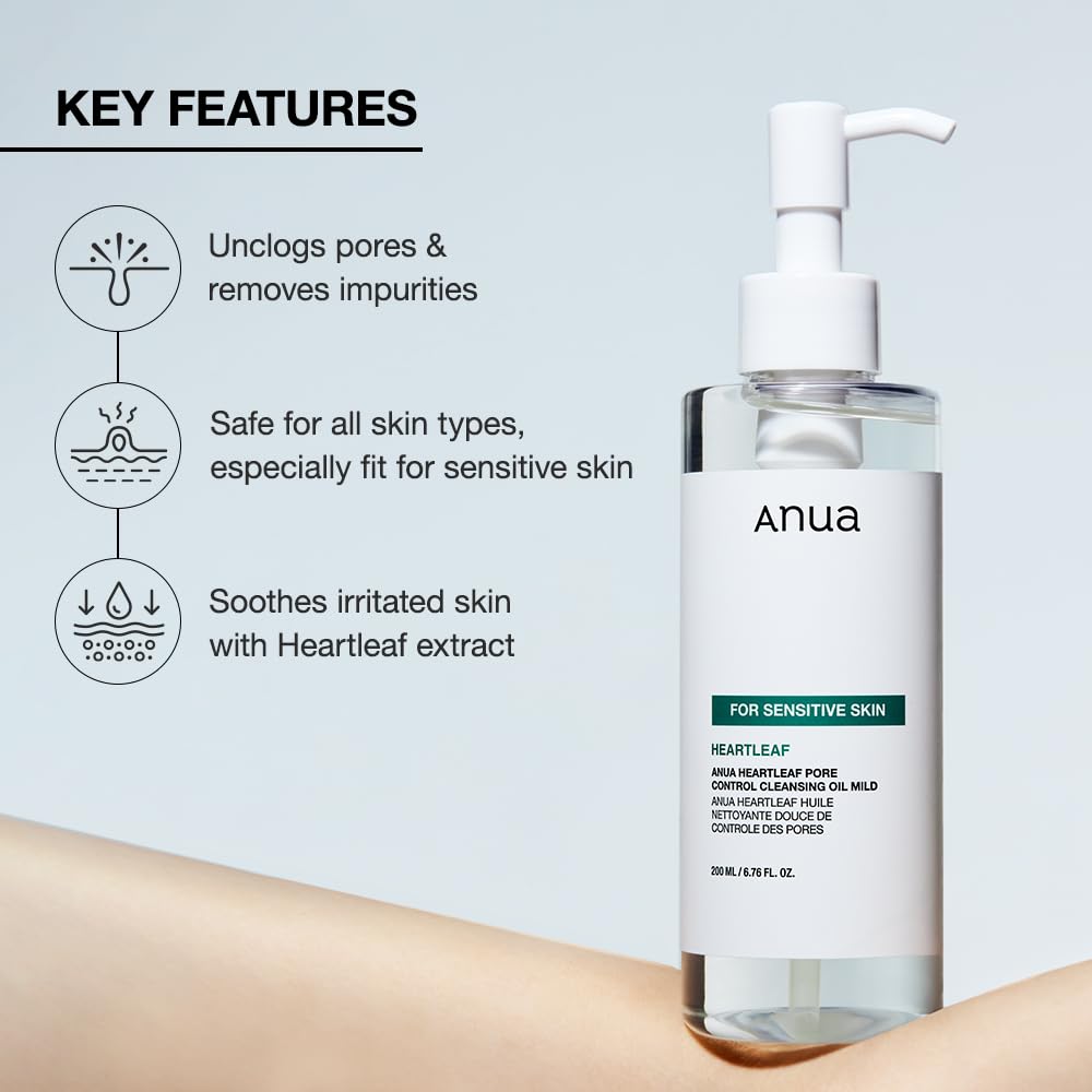 Aceite Limpiador Control de Poros con Heartleaf y Vitamina E de Anua