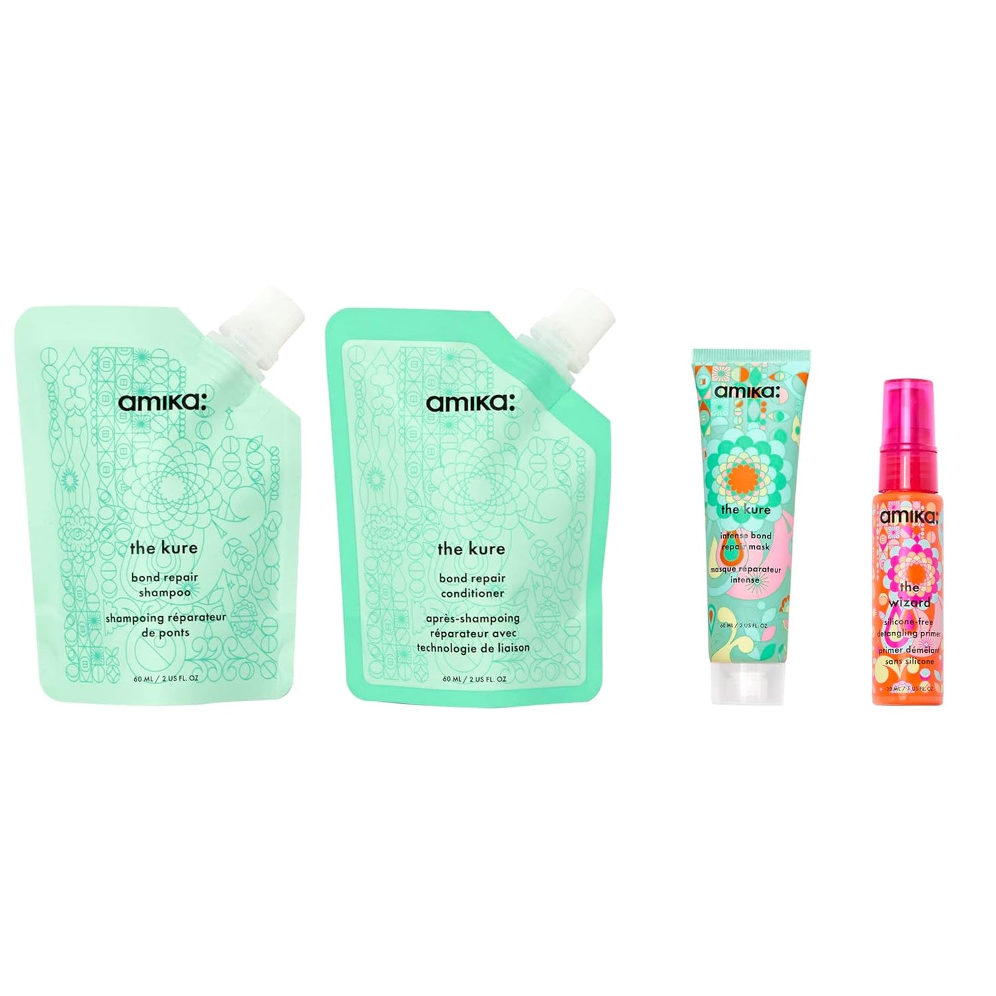 Kit de Rutina Capilar Amika Rescue Team com Shampoo e Condicionador da Amika