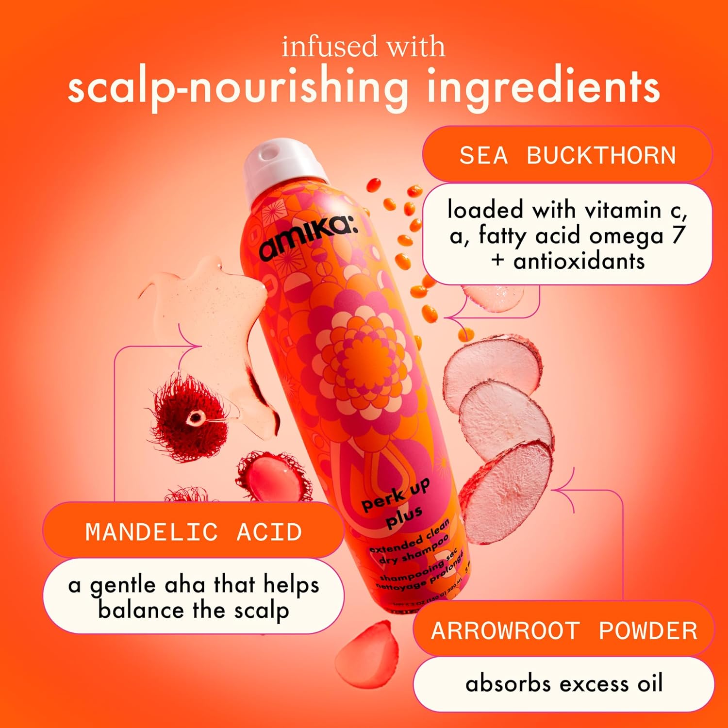 Mini Shampoo Seco Limpieza Extendida Perk Up Plus 68ml de Amika