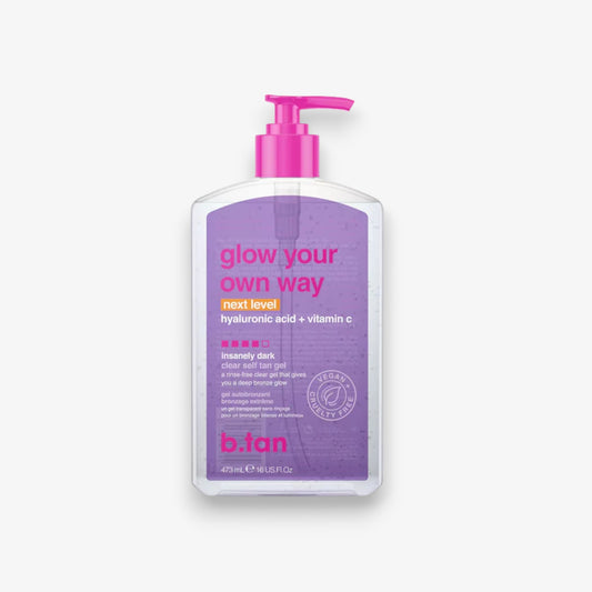 B.tan Glow Your Own Way Next Level Insanely Dark Clear Self Tan Gel 16.0 oz