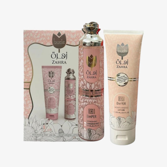 Buds Zahra Set by Emper Fragance Mist + Moisturising Lotion 250 mL/ 8.4 Fl. Oz