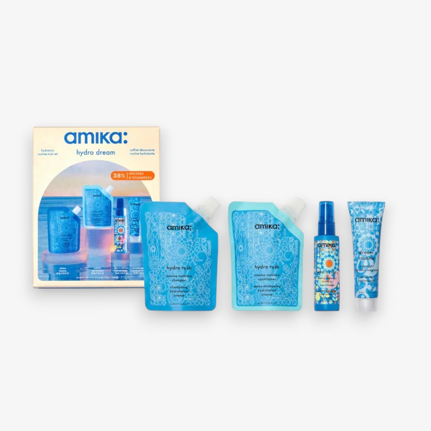 Mini Kit Shampoo e Condicionador Hydro Rush da Amika