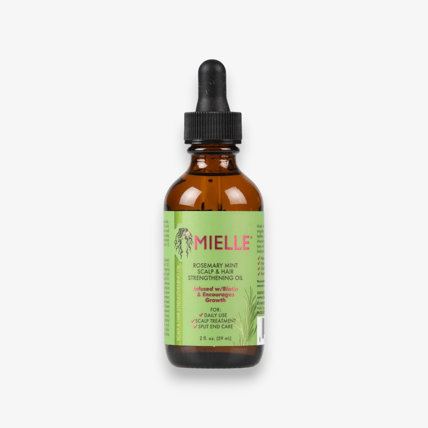 Aceite Fortalecedor de Cuero Cabelludo y Cabello de Romero y Menta de Mielle 2.0 oz / 59 mL