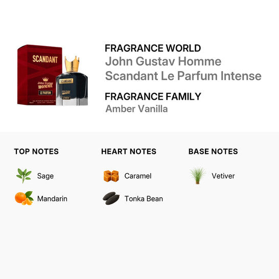 Fragrance World John Gustav Homme Scandant Le Parfum Intense Eau de Parfum - 3.38 FL OZ / 100 ML
