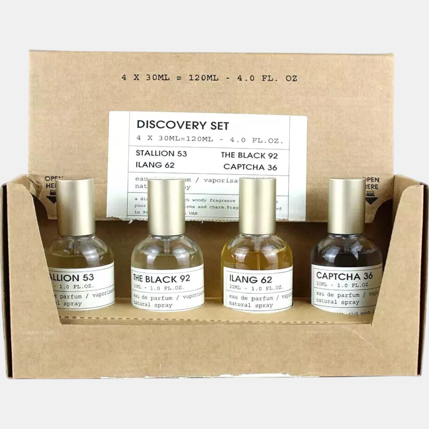 Kit de Descubrimiento Perfume Stallion 53, Captcha 36, Ilang 62 & The Black 92 (Unisex) 30 mL / 1 Fl Oz