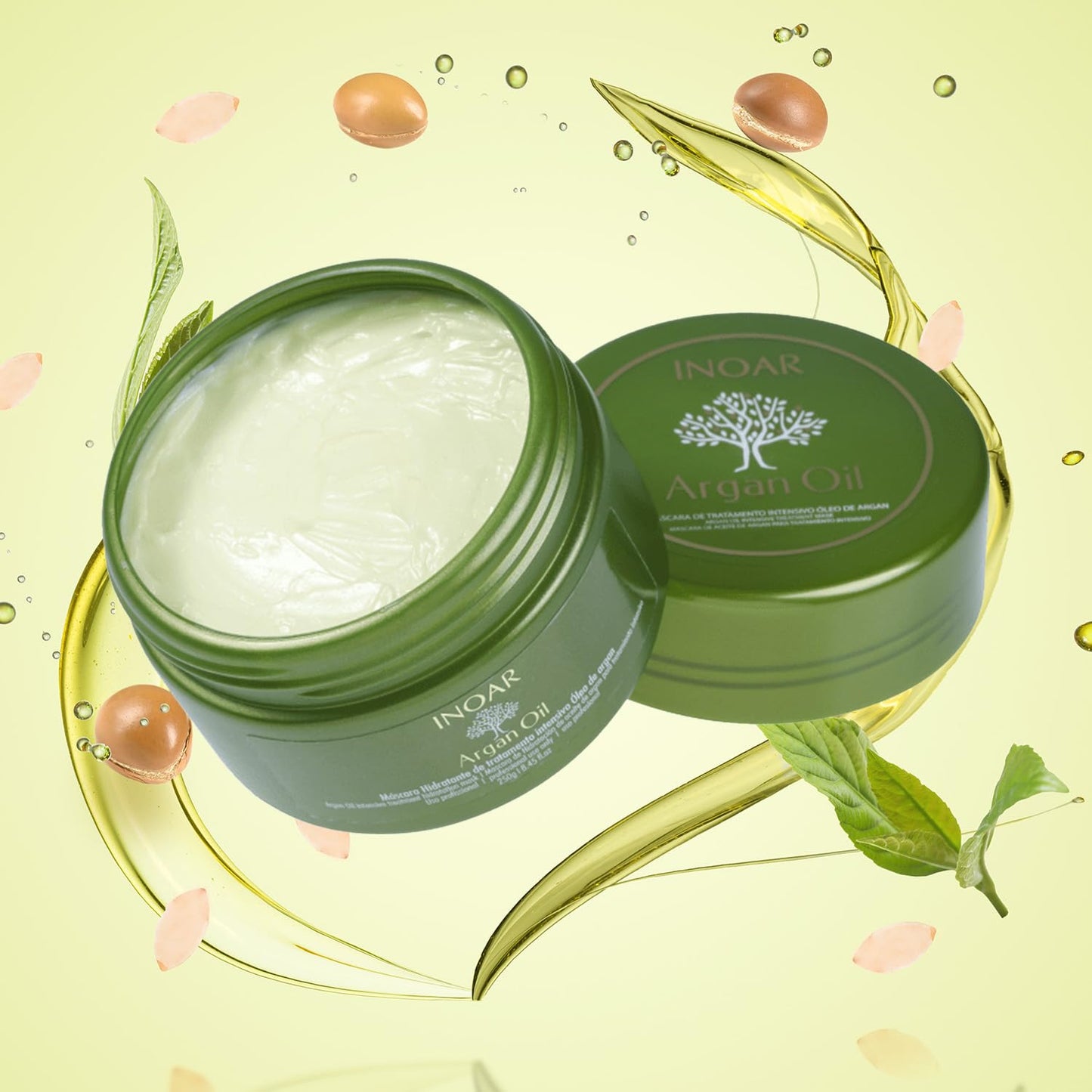 Mascarilla Capilar Hidratante de Inoar con Aceite de Argán 250g