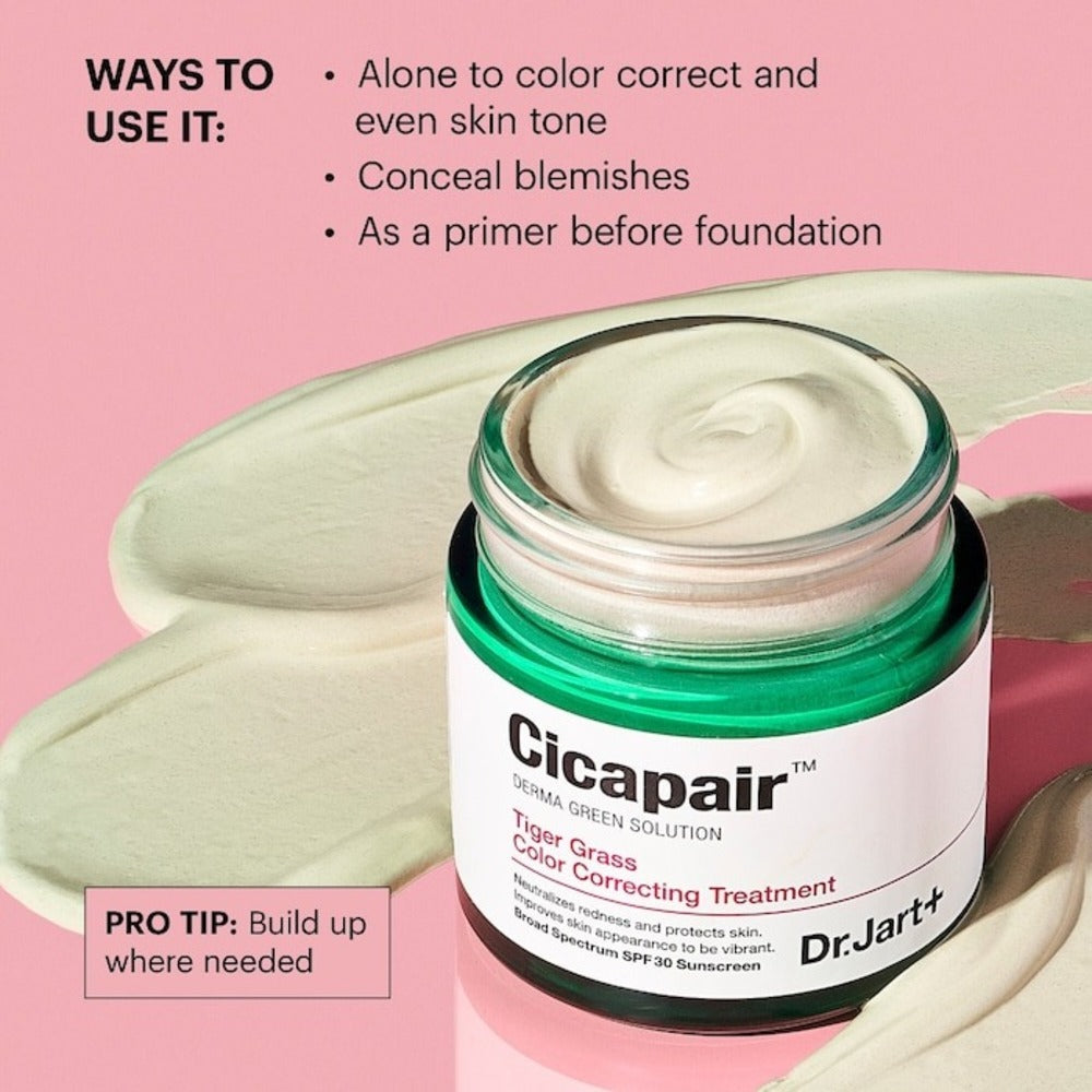 Dr Jart Travel-Size Cicapair Tiger Grass Color Correcting Treatment SPF 30 - 0.50 oz/ 15 ml