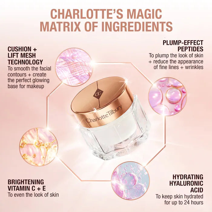Charlotte Tilbury Magic Cream Anti-Aging Moisturizer with Hyaluronic Acid 1.7 oz/ 50 mL