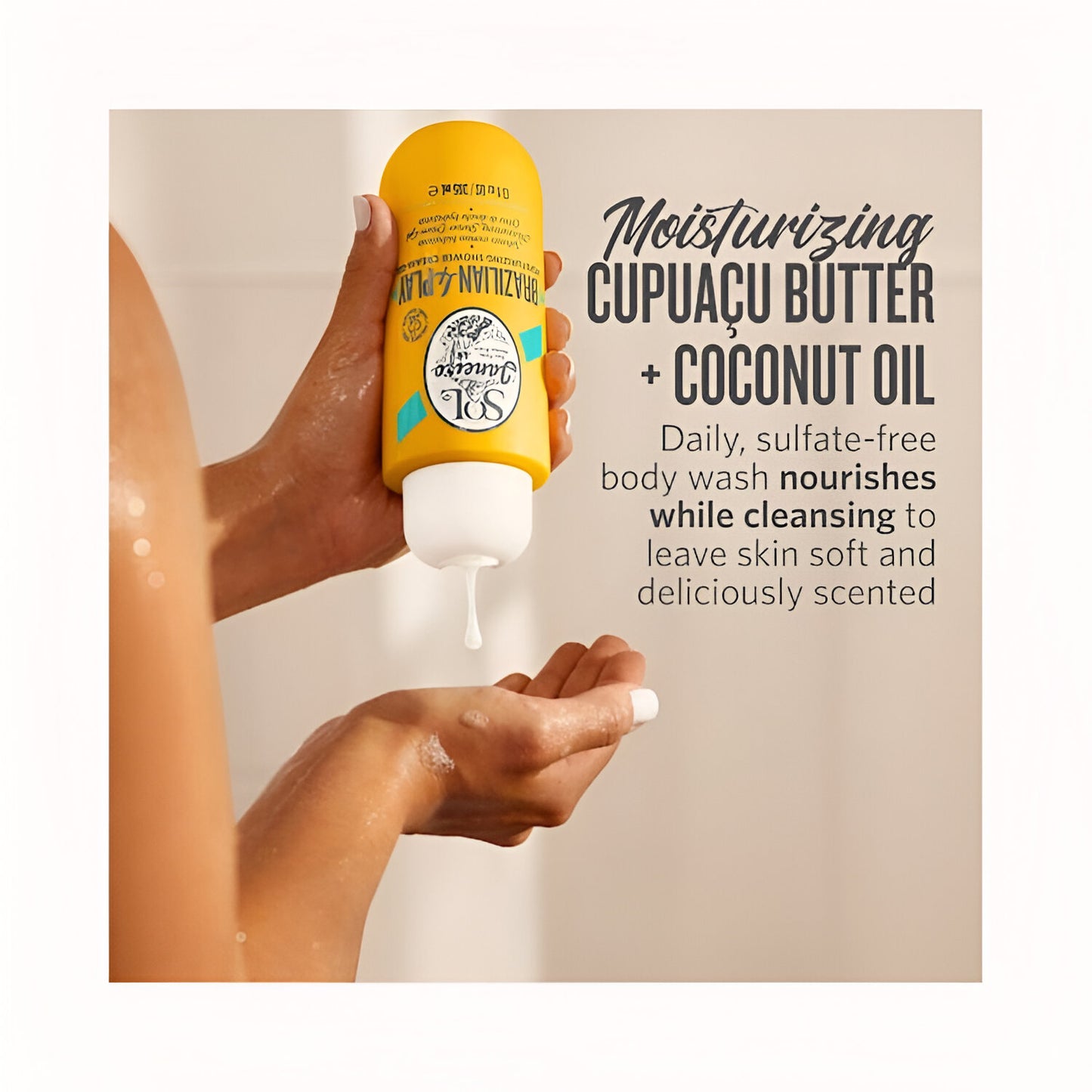Mini Gel de Crema de Ducha Hidratante Brazilian 4 Play de Sol de Janeiro - 3 oz / 90 ml