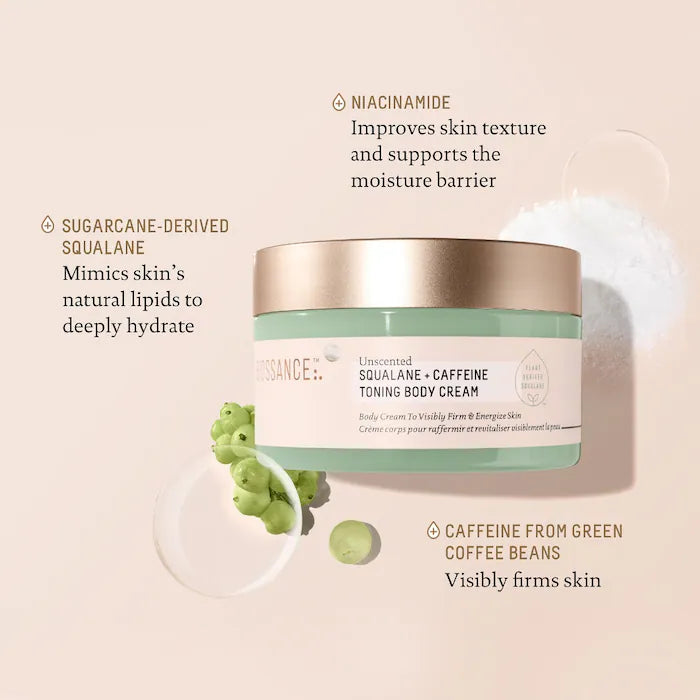 Crema Corporal Tonificante Biossance con Escualeno + Cafeína 200 mL