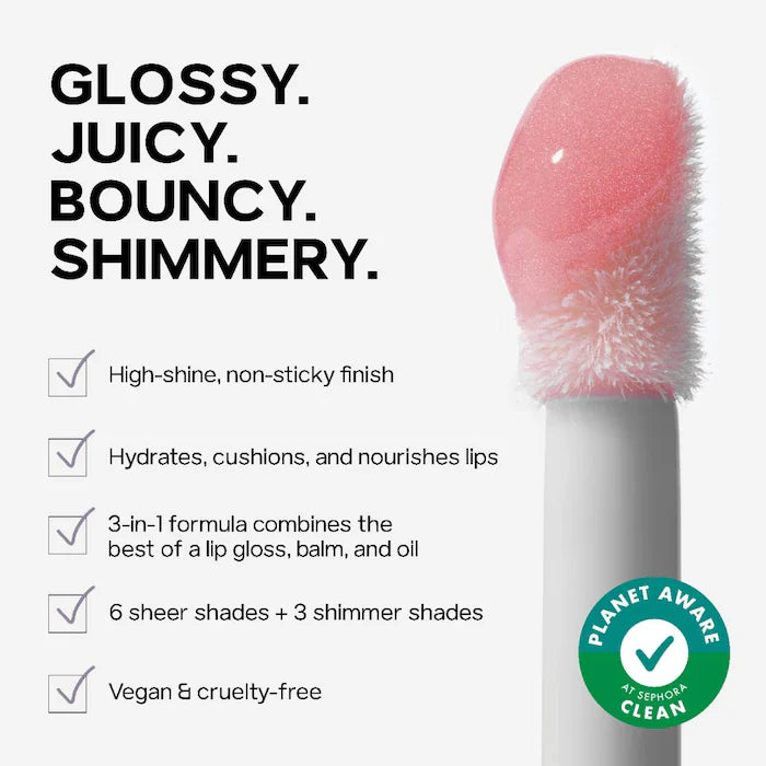 Aceite Brillo Labial Hidratante de Alto Brillo Glossybounce de Saie 0.17 oz / 5 ml