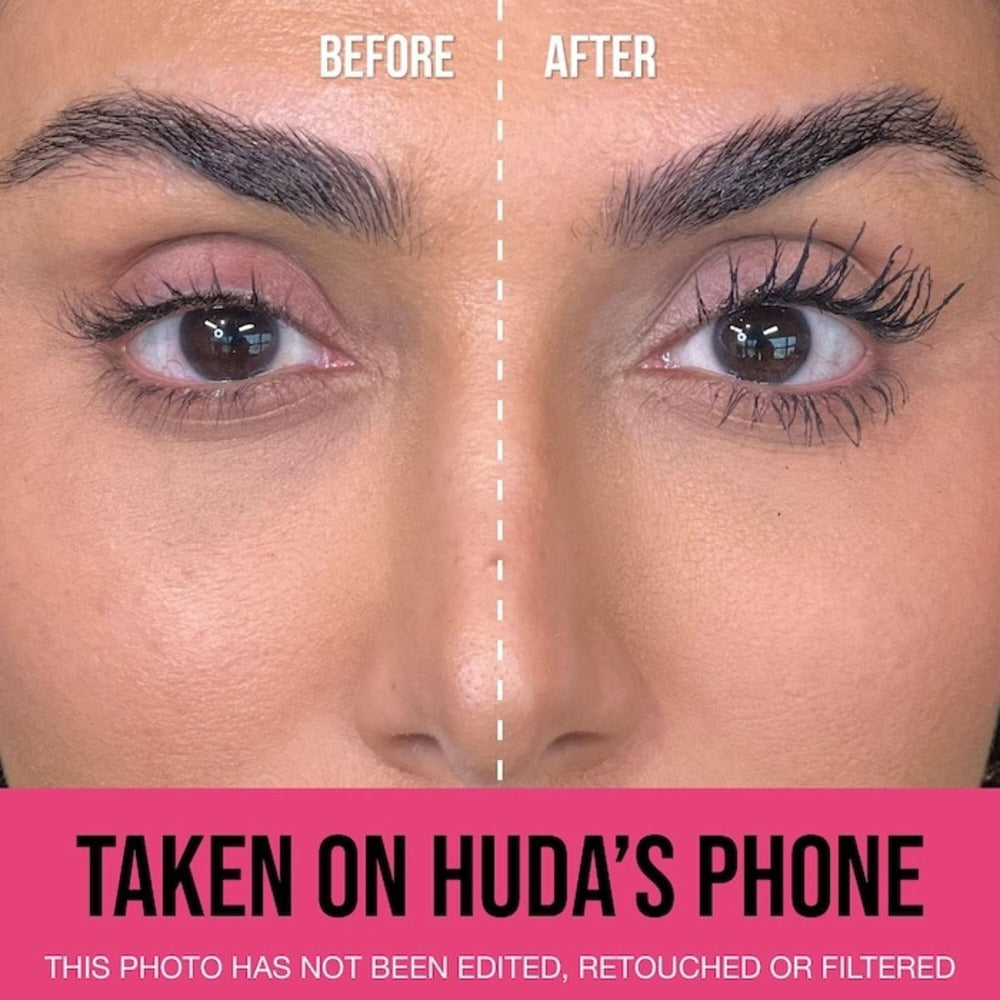Máscara de Cílios Extra Volume e Levantamento 1 Coat WOW da Huda Beauty - 0.33 fl oz. / 10 mL