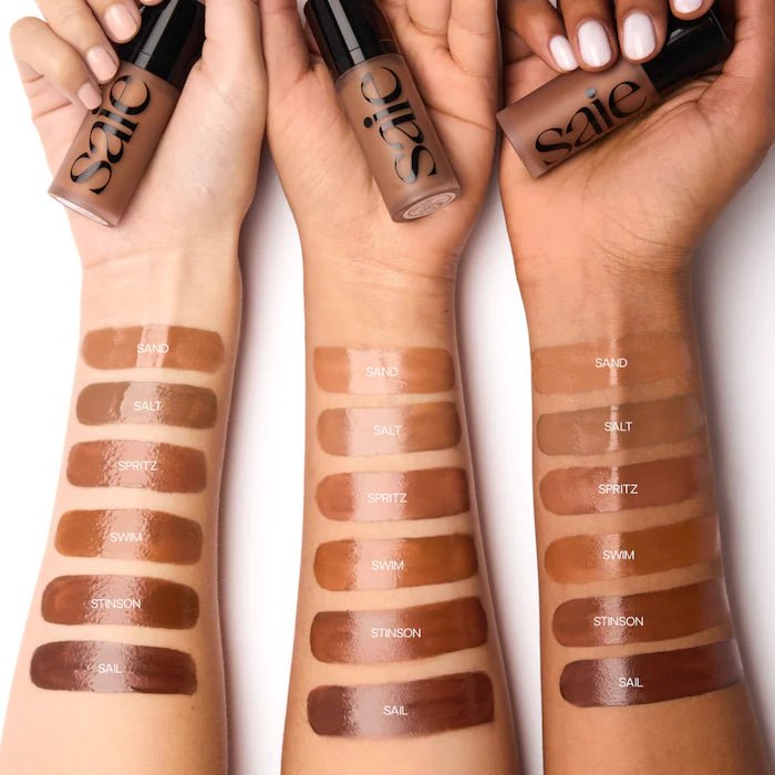 Bronzeador Líquido Esculpidor de Foco Suave Dew Bronze da Saie 0.4 oz / 12 mL