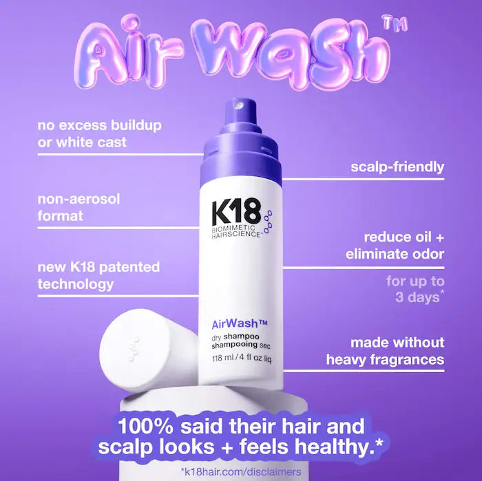 Shampoo Seco AirWash da K18 4 oz/ 118 mL
