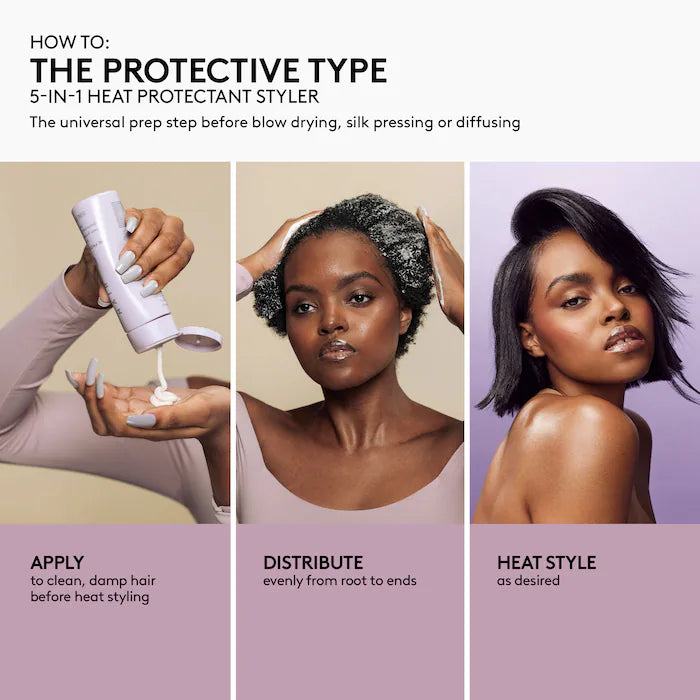 Fenty Beauty The Protective Type 5-in-1 Heat Protectant Styling Cream 5 oz/ 150 mL
