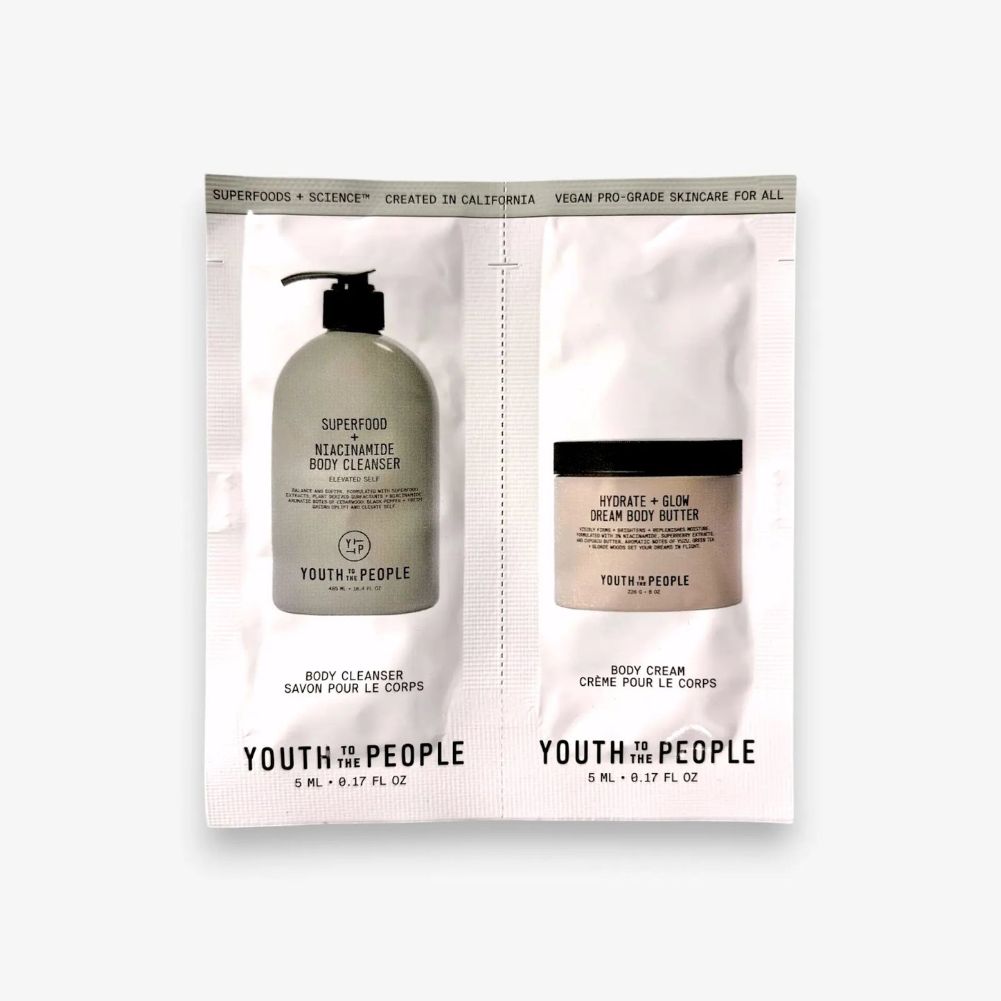 Youth to the People Niacinamide Body Cleanser + Dream Body Butter Sample 5ml