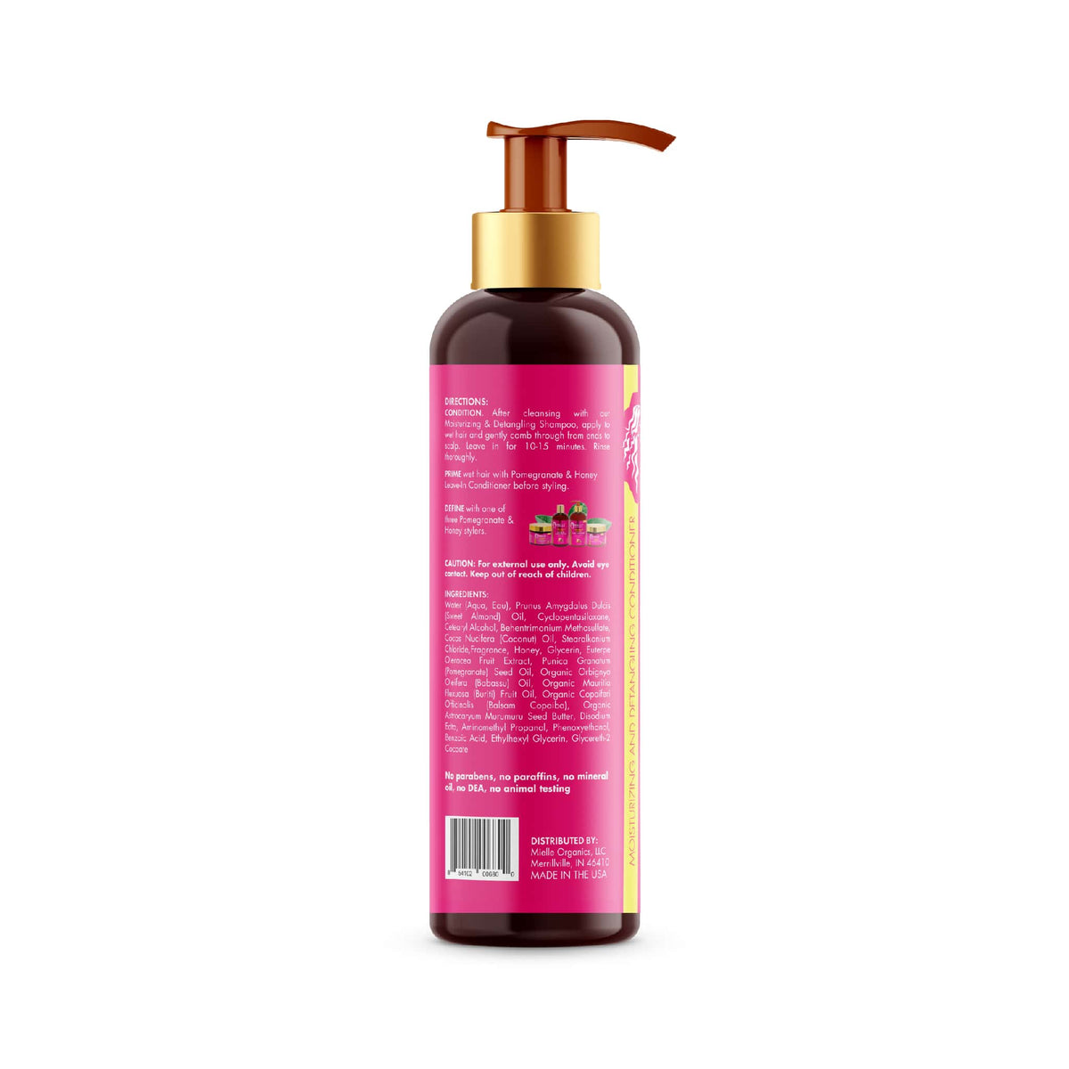 Condicionador Hidratante e Desembaraçador de Romã e Mel da Mielle 12.0 oz / 355 mL