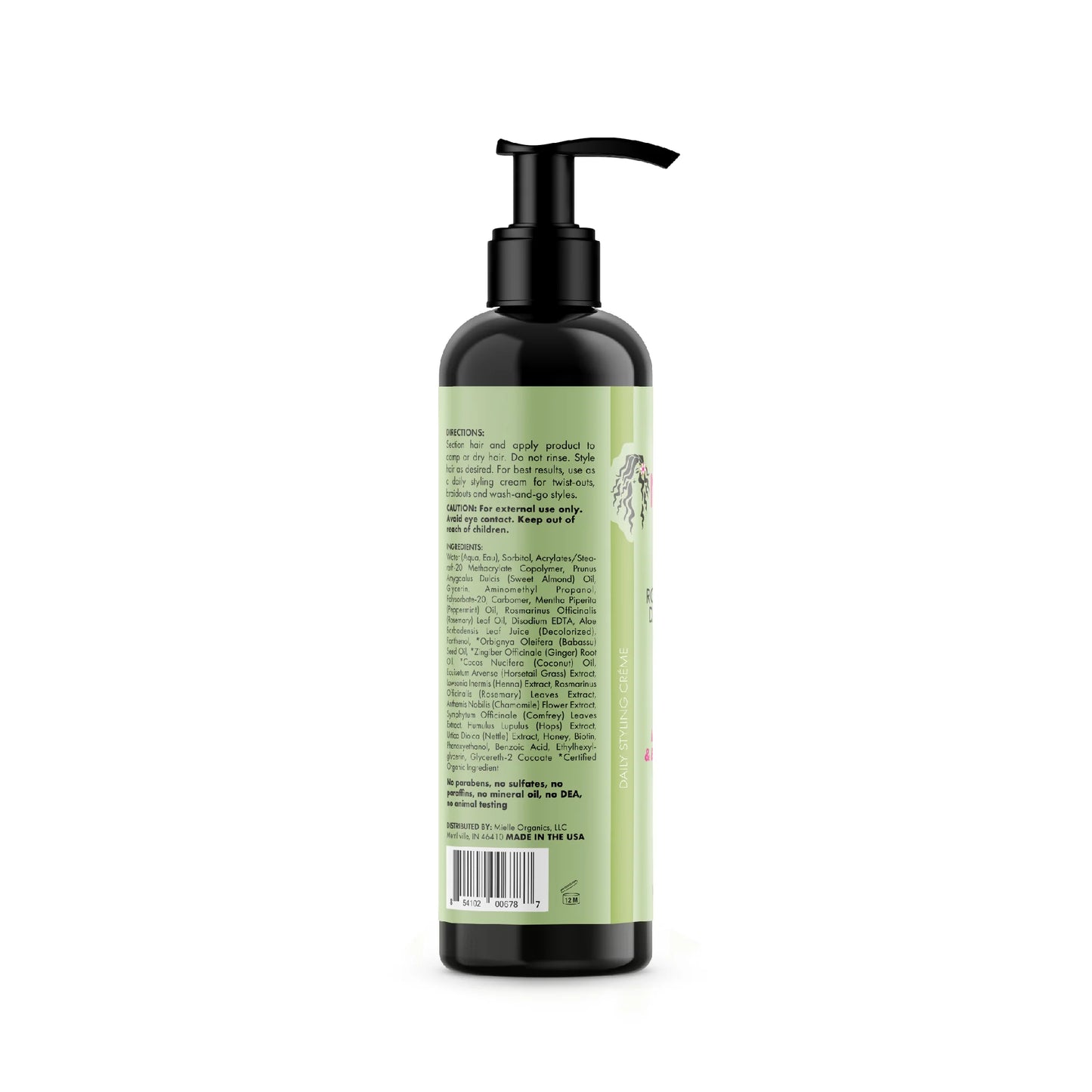 Crema de Estilo Diario de Romero y Menta de Mielle 8 oz / 240 ml