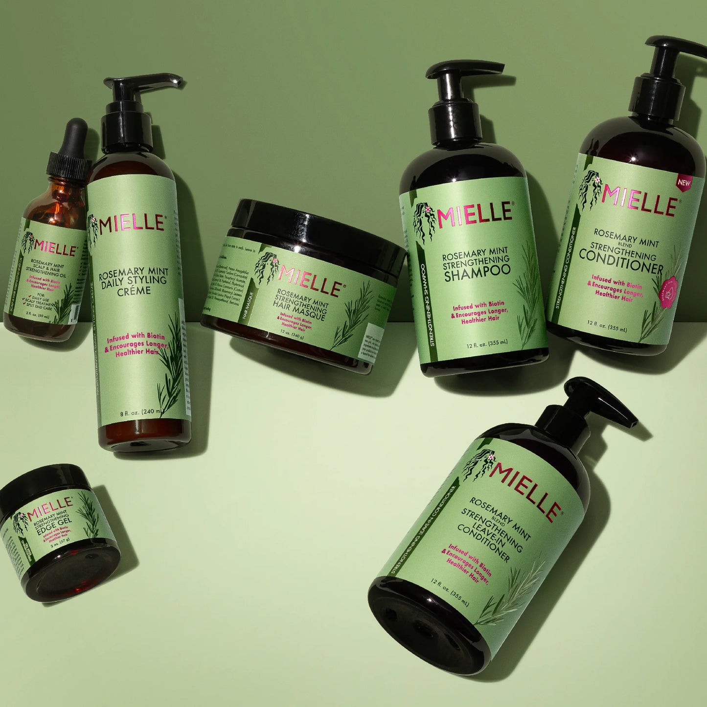 Crema de Estilo Diario de Romero y Menta de Mielle 8 oz / 240 ml