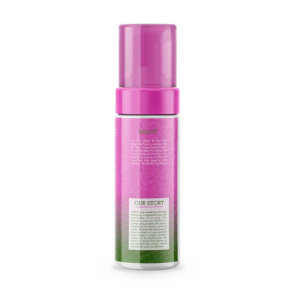 Mielle Rice Water & Aloe Vera Braid Set Foam 7.5 oz / 222mL