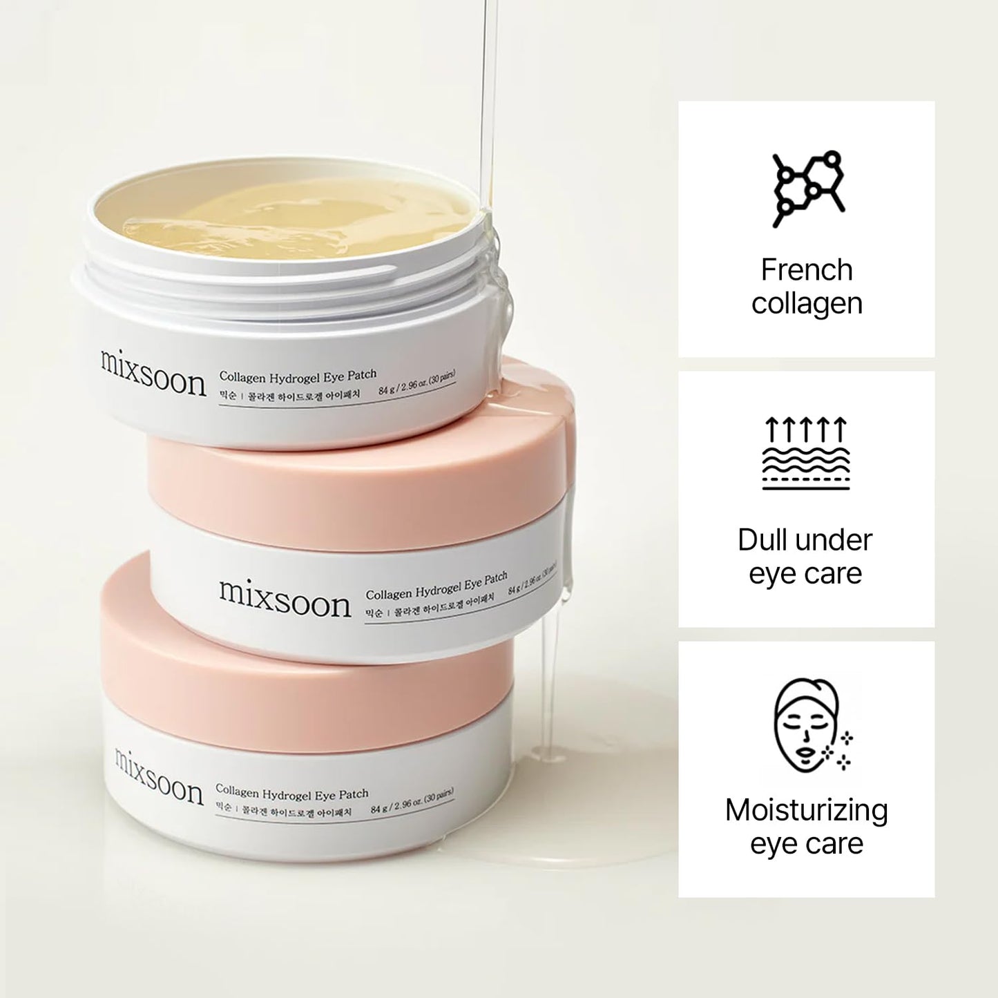 Máscara de Hidrogel de Colágeno para Olhos 84 g (30 pares) da mixsoon
