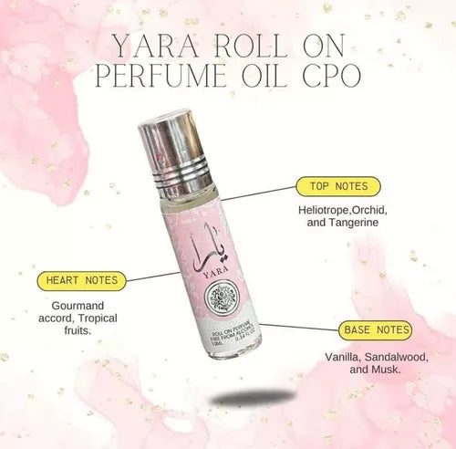 Yara Roll On Edp by Lattafa for Women 10 mL/ 0.33 oz