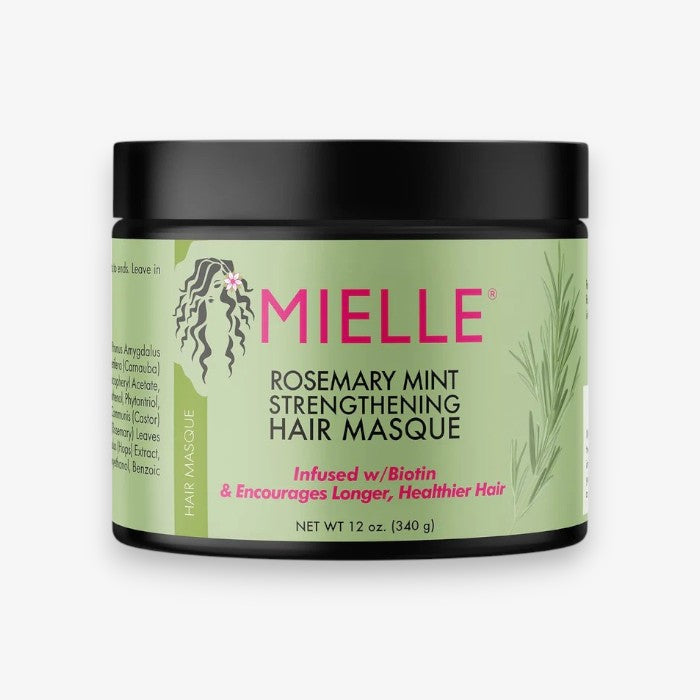 Máscara Fortalecedora para Cabelo de Alecrim e Hortelã da Mielle 12 oz / 340g