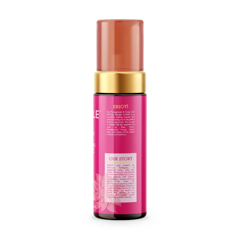 Mousse Definidor de Cachos de Romã e Mel com Fixação da Mielle 7.5 oz / 222ml