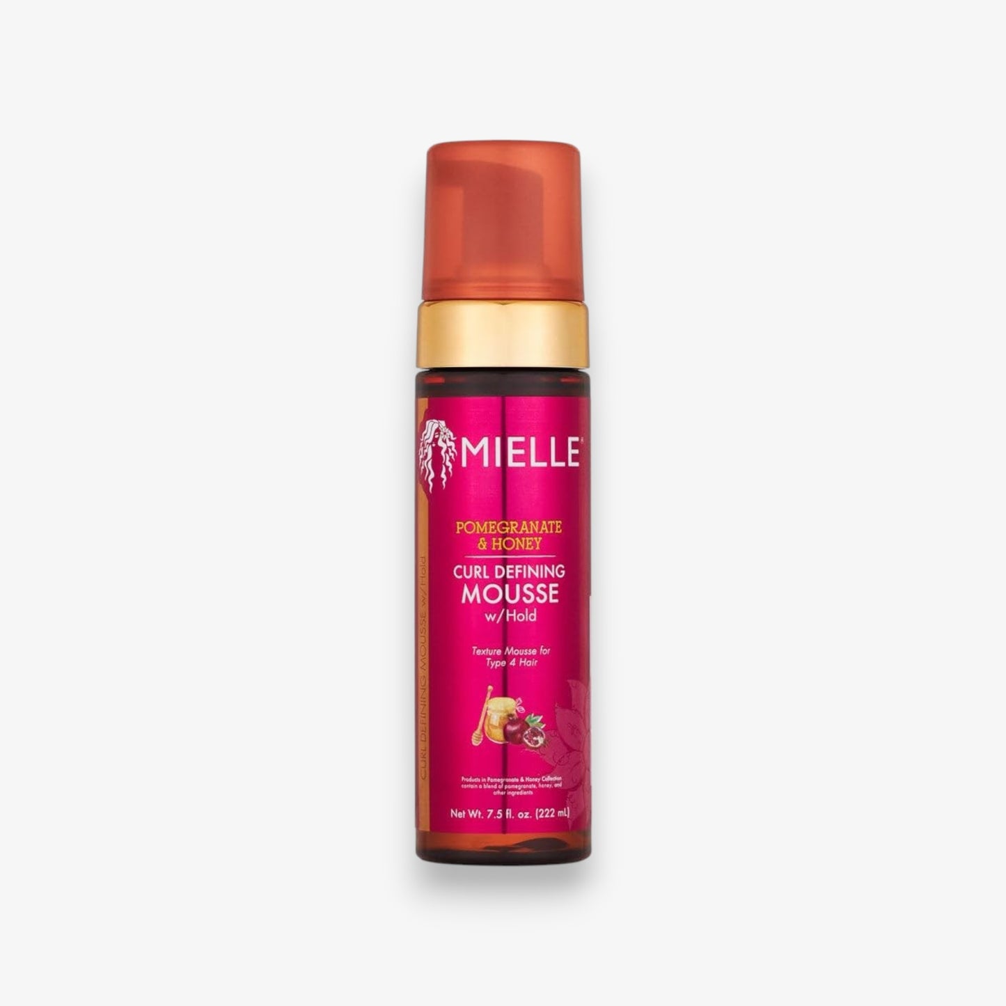 Mousse Definidor de Cachos de Romã e Mel com Fixação da Mielle 7.5 oz / 222ml