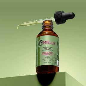 Óleo Fortalecedor de Couro Cabeludo e Cabelo de Alecrim e Hortelã da Mielle 2.0 oz / 59 mL