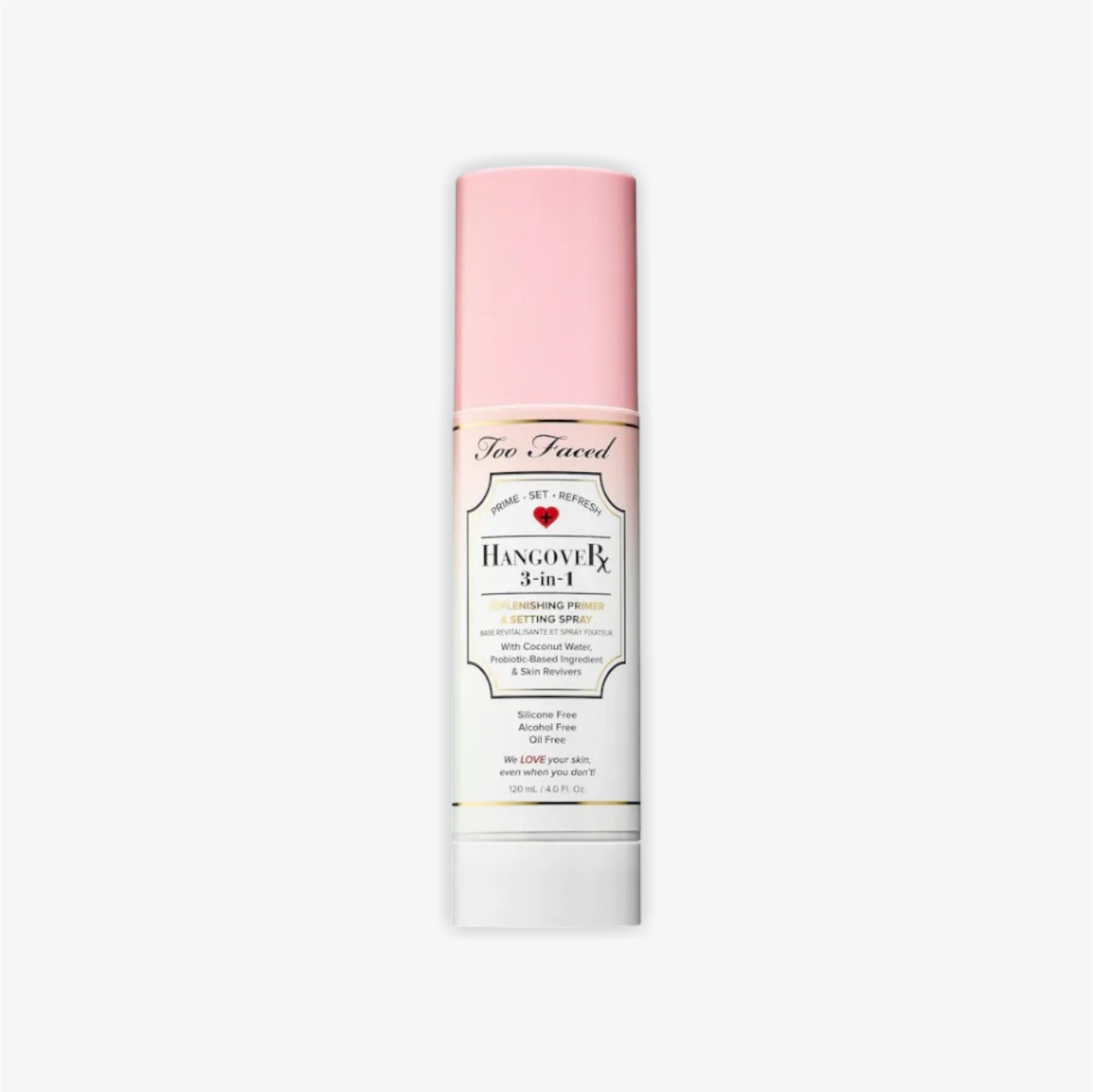 Prebase y Spray Fijador Reponedor 3 en 1 Hangover de Too Faced