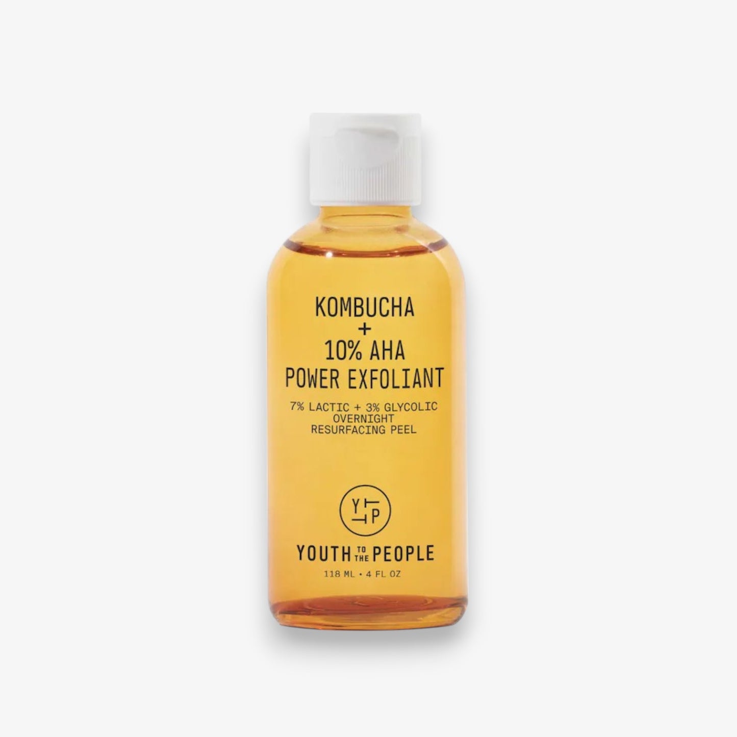 Youth To The People Kombucha + 10% AHA Liquid Exfoliant with Lactic Acid and Glycolic Acid 4 oz / 118 mL