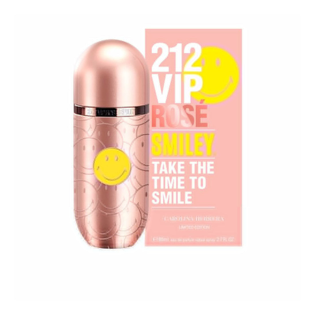 Carolina Herrera 212 VIP Rose Smiley Take The Time To Smile Eau de Parfum for Women 80ml