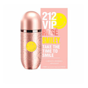 Carolina Herrera 212 VIP Rose Smiley Tómate el tiempo para sonreír Eau de Parfum para mujer 80 ml