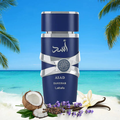 Asad Zanzibar By Lattafa EDP Perfume for Men 3.4 oz/100 ml