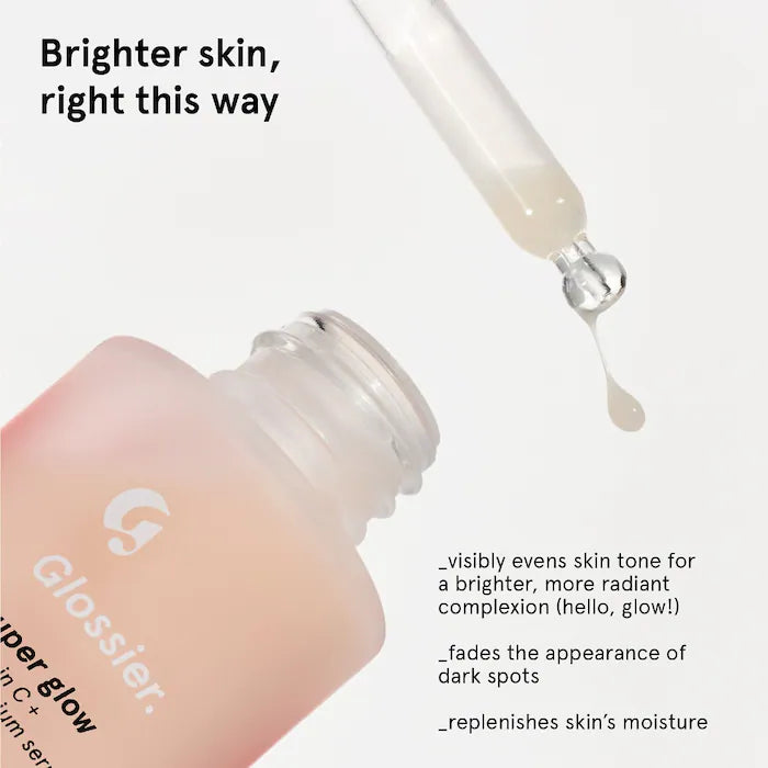 Glossier Super Glow Vitamin C Brightening Face Serum 1 fl oz / 30ml