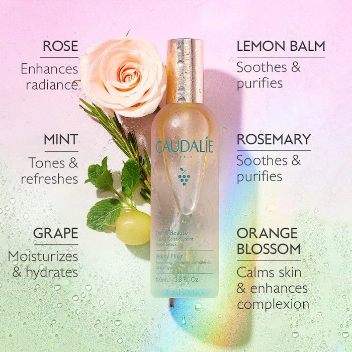 Caudalie Beauty Elixir Prep, Set, Glow Face Mist 3.3 oz/ 100 mL