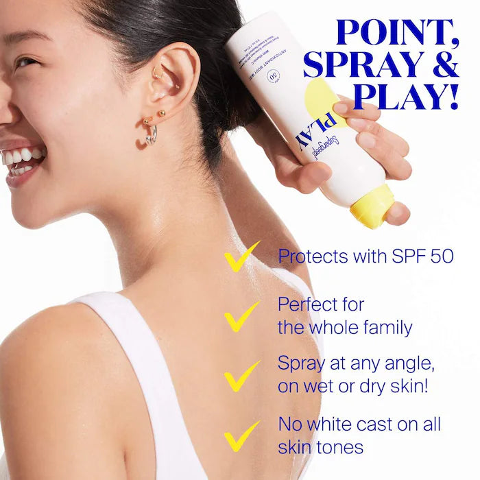 Supergoop! PLAY Antioxidant Body Sunscreen Mist SPF50 177ml Supergoop!