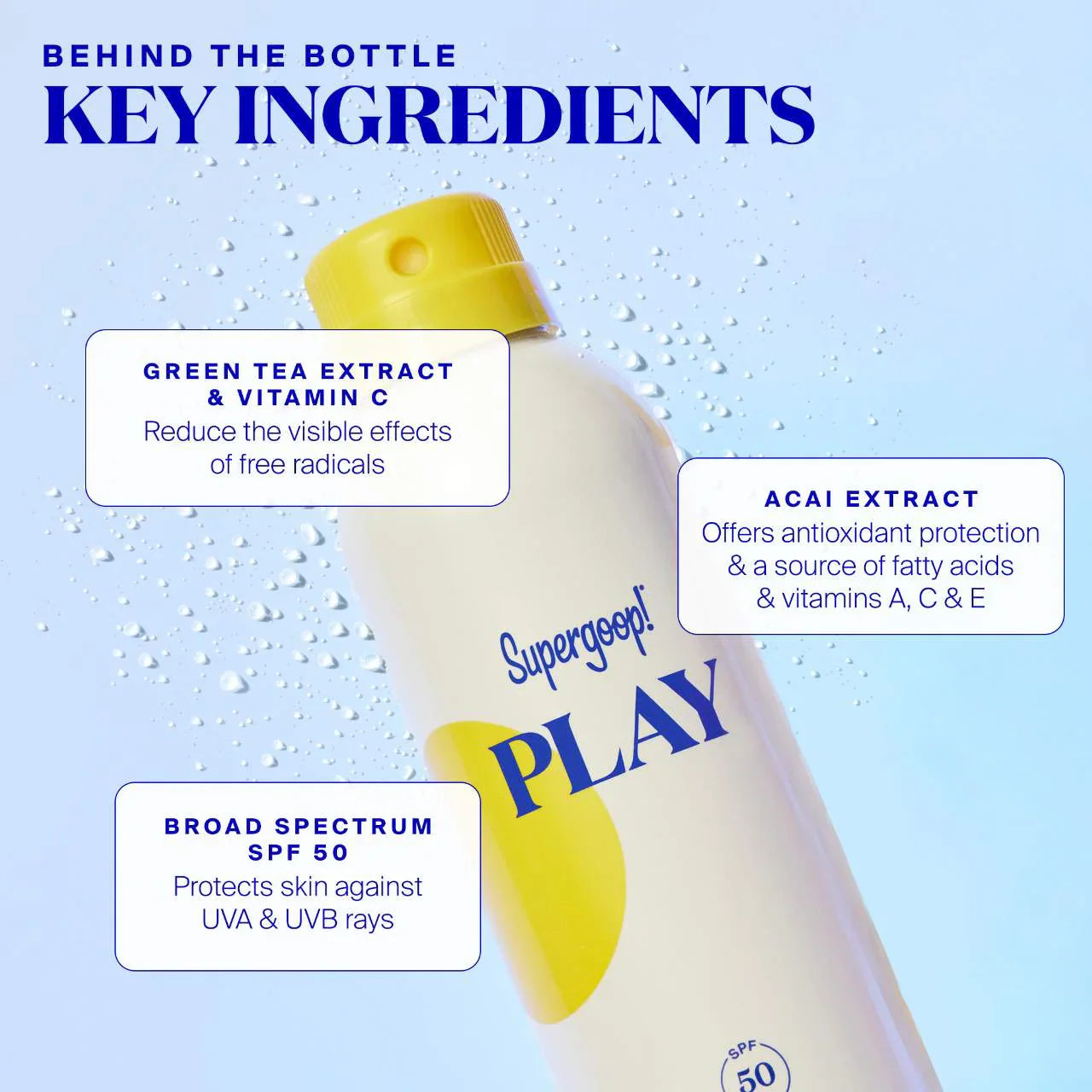 Supergoop! PLAY Antioxidant Body Sunscreen Mist SPF50 177ml Supergoop!