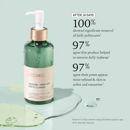 Limpiador Suave Minimizador de Poros Biossance con Escualeno + Amino Aloe 200 ml