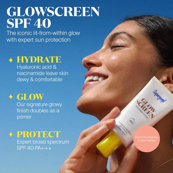 Supergoop! Glowscreen SPF 40 Sunscreen with Hyaluronic Acid + Niacinamide 1.7 oz / 50 mL