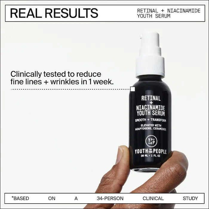Youth To The People Retinal + Niacinamide Youth Serum 1 oz/ 30 mL