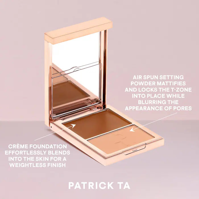 Duo de Base em Creme e Pó Finalizador Major Skin da Patrick Ta