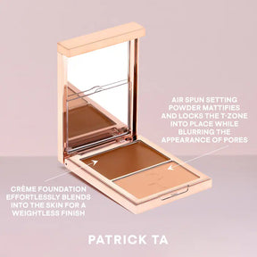 Dúo de Base de Crema y Polvo Fijador Major Skin de Patrick Ta