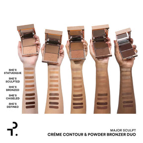 Dúo de Contorno en Crema Sculpt y Bronceador en Polvo Major Sculpt She's Bronzed de Patrick Ta