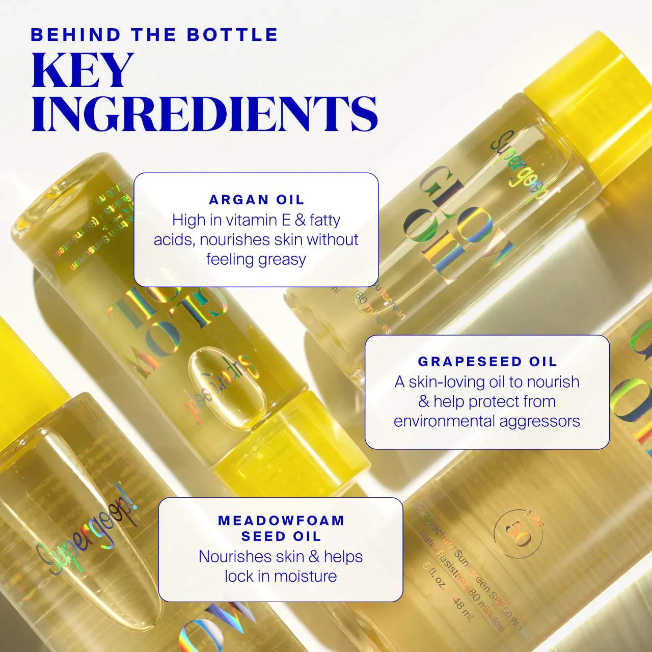 Supergoop! Glow Oil SPF50 Dry Body Oil Sunscreen