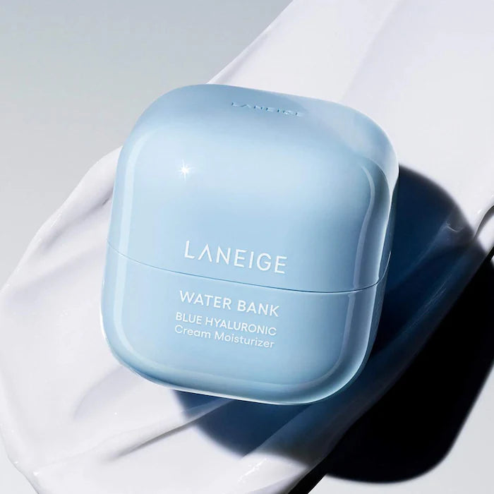 Hidratante em Creme Hialurônico Azul Water Bank da Laneige para Reparação da Barreira de Umidade
